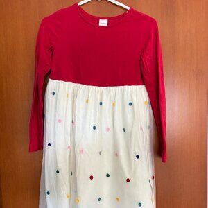 Hanna Andersson Red Dress 140 US 10 Tulle Polka Dot Skirt